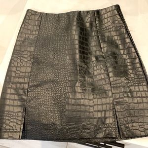 Leather like black skirt